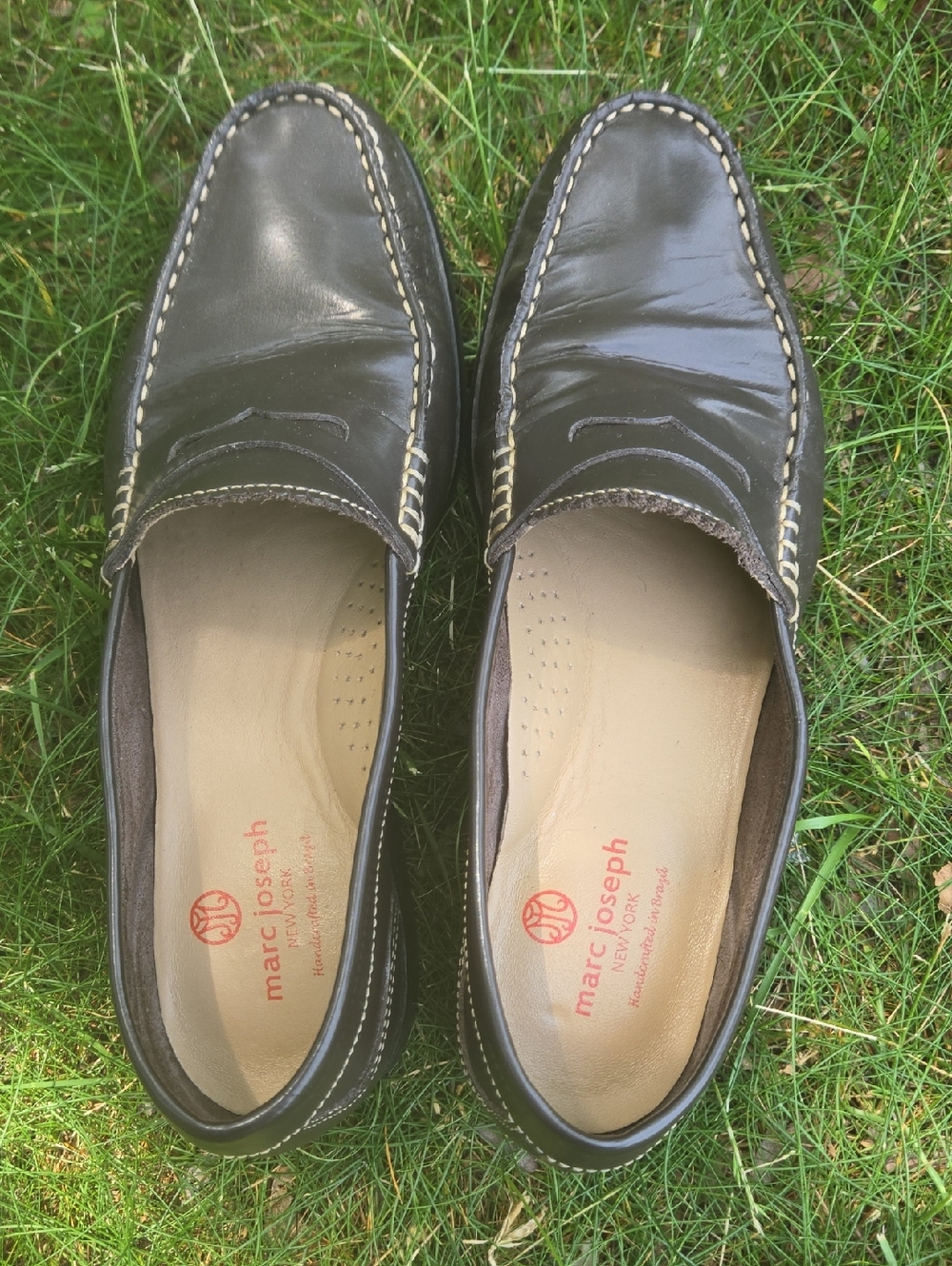 Marc Joseph New York East Village 2.0 Brown Leather Loafers Sz 9